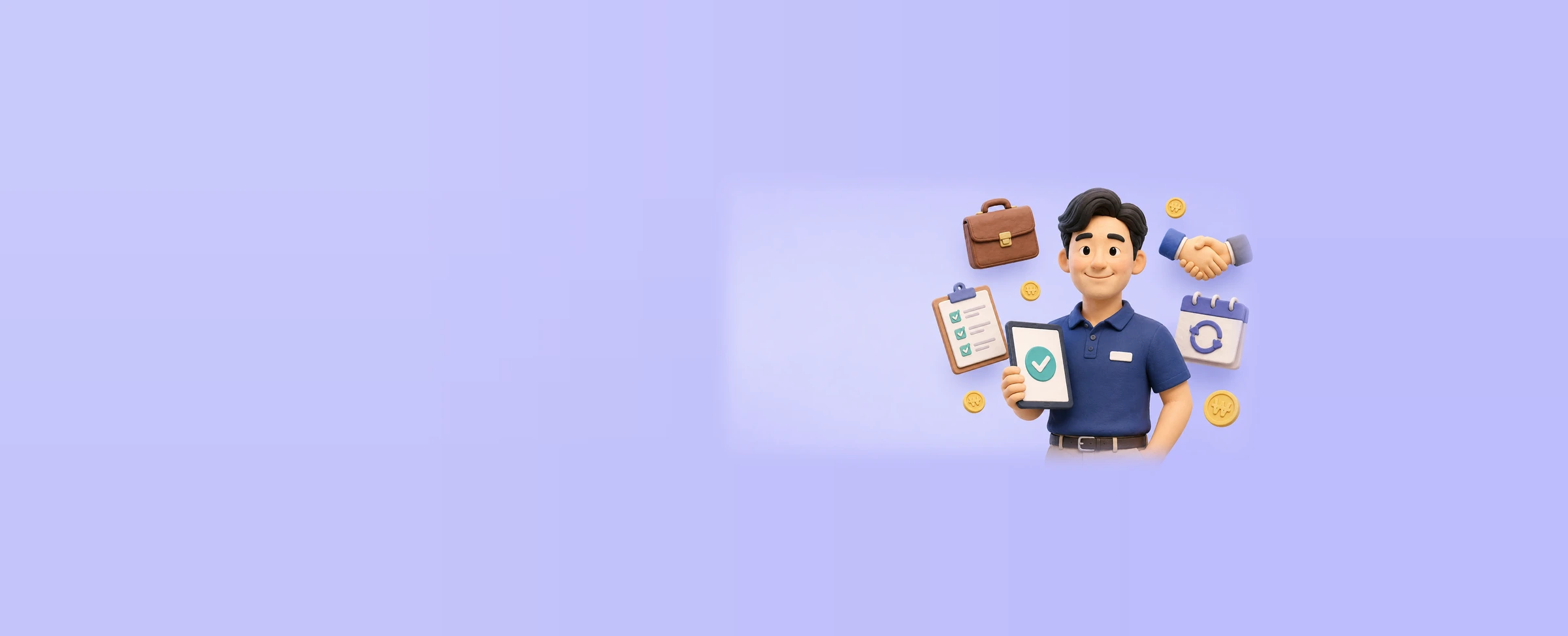 대행/용역 용역비 정기 수납 — CMS 자동이체 일러스트